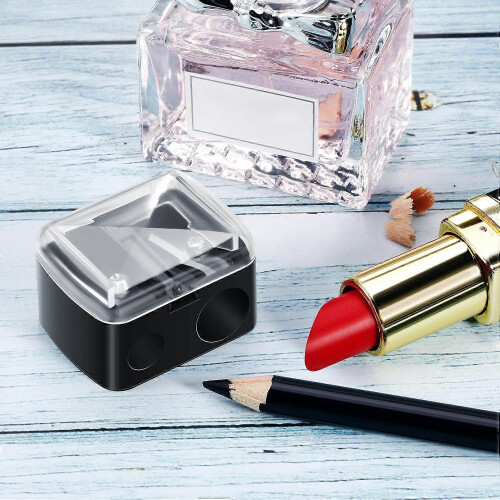 (As show, One size) Cosmetic Pencil Sharpener Dual Sharpener Eye Makeup Pencil Sharpener (5 Pack) 2