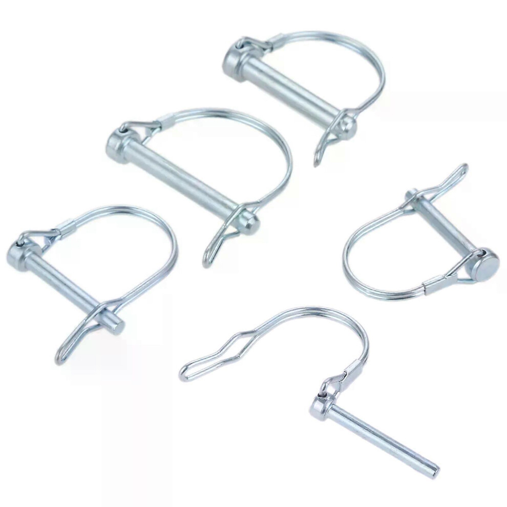 Lot de 5 ou 2 goupilles de sécurité à verrouillage rapide pour remorque, camion, camping-car, vélo,