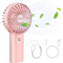 (As show, One size) Handheld Fan Mini with 5200mAh Power Bank, Portable USB Fan with Rechargeable Personal Electric Fan, 3 Adjustable speed Desk Fan for Home/Office/Trave