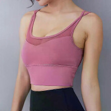 (XXL, Black) Tank Top Women Gym Women Corset Sports Bra Push Up Crop Top Fitness bra Hollow Breathable Sexy Running Athletic Sportswear