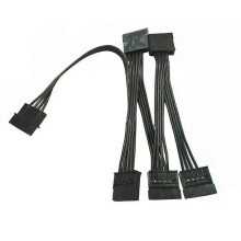 Kabel SATA Lingable Molex 4pin IDE 1 till 5 15pin hårddisk nätaggregat splitter för DIY PC-server 18AWG