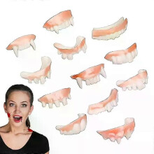 12pcs/set Vampire Teeth Dentures Zombie Teeth Small Tiger Teeth Vampire Fangs Vampire Dentures Teeth
