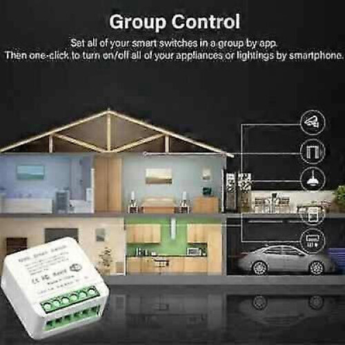 (H 10pcs) Tuya WiFi Smart Switch Module 16A Wireless DIY Light Switch Support 2 Way Contro 2
