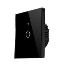 (Black-01) TUYA WiFi Smart  Switch Smart Light Switch 1/2/3/4 Gang Wall Panels Smart HomeEU