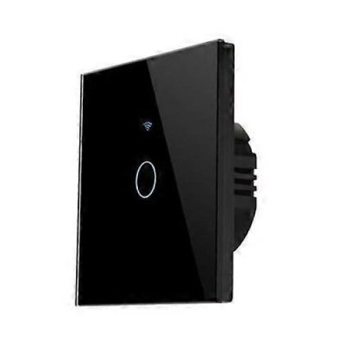 (Black-01) TUYA WiFi Smart  Switch Smart Light Switch 1/2/3/4 Gang Wall Panels Smart HomeEU