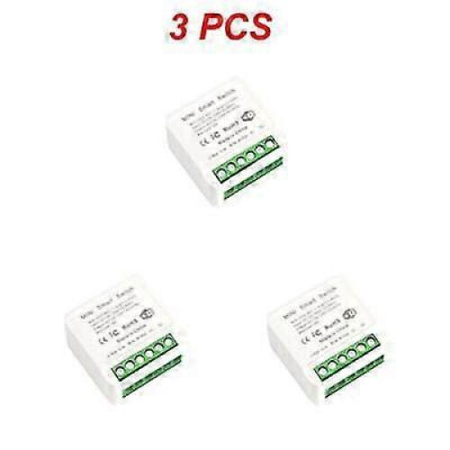 (C 3pcs) Tuya WiFi Smart Switch Module 16A Wireless DIY Light Switch Support 2 Way Contro