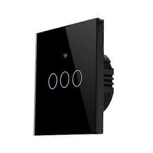 (Black-04) TUYA WiFi Smart  Switch Smart Light Switch 1/2/3/4 Gang Wall Panels Smart HomeEU 2