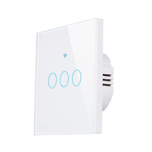 (Black-04) TUYA WiFi Smart  Switch Smart Light Switch 1/2/3/4 Gang Wall Panels Smart HomeEU 1