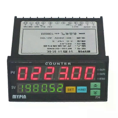 Mypin FH8-6CRRB Ψηφιακός Μετρητής Διπλής Οθόνης 6 Ψηφίων με Δίοδ