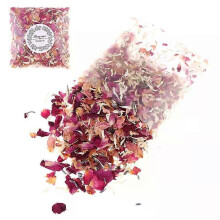 10g/påse Bröllopskonfetti Torkade blomblad Biologiskt nedbrytbara rosenblad Bröllop