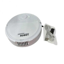 (White) Mini Robot Vacuum Cleaner Sweep 3 in1 Wet Mopping Floors Smart Home Sweeping Cleaning