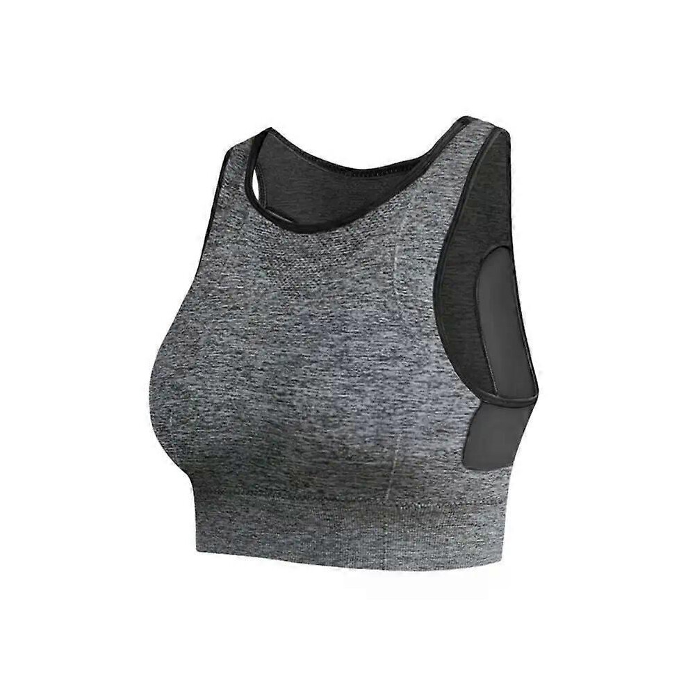 (L,D)Sports Bra for Women Gym Without Bones Quick Drying Shockproof Plus Size Bralette Fitness Mesh Yoga Run Underwear Crop Top