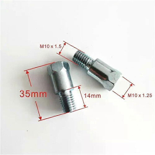 2 τεμάχια προσαρμογέας καθρέφτη M10 M10x15 M10x125 Universal προσαρμογέα