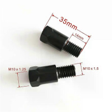 2 τεμάχια προσαρμογέας καθρέφτη M10 M10x15 M10x125 Universal μαύρος π