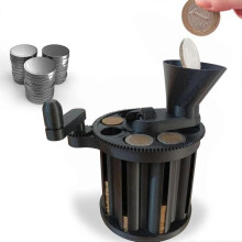 (US, BLACK) Genius Coin Classifier - Hand-cranked Coin Sorter