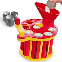 (EU, RED YELLOW) Genius Coin Classifier - Hand-cranked Coin Sorter