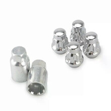 4 stöldskyddsmuttrar + 2 nycklar m12*15 hjulmuttrar M12x15 OEM-fälgar biltillbehör för Chevrolet Mitsubishi