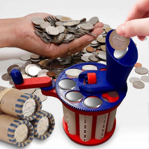 (US, BLACK) Genius Coin Classifier - Hand-cranked Coin Sorter 2