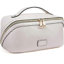 (White) Travel Cosmetic Bag Various Occasions Perfect for Storing Compact Beauty Bag