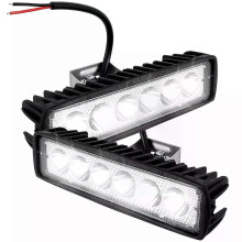 12V LED-ljusramp för bil 18W 6000K Superstark LED-arbetslampa för bil IP67 Strålkastare Vit Terräng