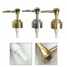 Distributeur de savon liquide doré avec pompe et buse pour salle de bain