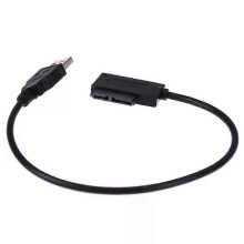 USB till 7+6 13-pins smal SATA/IDE CD DVD ROM optisk enhetskabeladapter för bärbar dator
