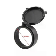 (30 mm) 30-69 mm Couvercle d'objectif transparent à ressort rabattable pour la chasse