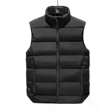 (Black 4XL) New Heating Vest Color stitching 21 Electric Heating suit Women Flexible Thermal Winter Warm Outdoor vest