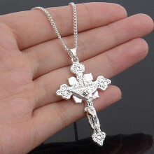Män Kvinnor Kors Jesus Charms Hängsmycke För Halsband Gåvor
