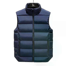 (Blue 3XL) New Heating Vest Color stitching 21 Electric Heating suit Women Flexible Thermal Winter Warm Outdoor vest