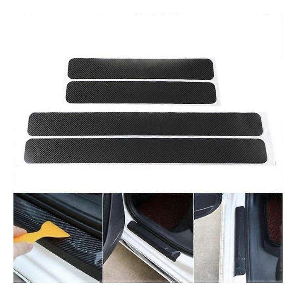 Film protecteur autocollant 3D en fibre de carbone pour portière de voiture