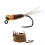 Bimoo 6 τεμάχια Tungsten Bead Jig Head Perdigon Nymphs Πορτοκαλί κολάρο Φασι 1