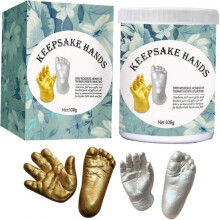 (2set) 1 Set Three-dimensional Hand Modeling Powder Kid Suit Baby Hand Casting Kit Clay Newborn Mud Gift