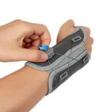 (Right hand, Grey) Wrist Brace for Carpal Tunnel, Adjustable Wrist Brace, Closure Knob Hand Brace Night Support for Tendonitis Arthritis Sprains