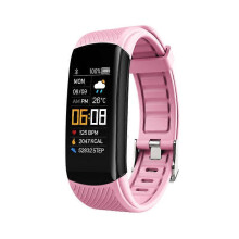 (Pink) Fitness Bracelet Ip67 Waterproof Sports Fitness Tracker Blood Pressure Heart  Pedometer Smart Band Watch For Android Ios