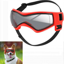 Dog Sunglasses, UV Waterproof Windproof Dog Sunglasses with Adjustable Strap, Fashion Dog Protective Glasses for Small & Medium Dogs
