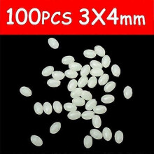 (Verde) 1 PAK Perline Luminose Morbide Arancione Verde Bianco Luminose per Attrezzatura da Pesca Amo