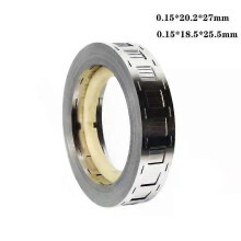 (0,15x18,5x25,5 mm) 1 kg förnicklad stålremsa litiumjon-litiumbatteri 015x202x27 mm / 015x185x255 mm
