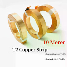 (0,1x10mmx10m) 10 meter/rulle högrent T2-kopparremsband för anslutning av 18650 21700 litiumbatterier