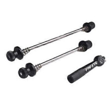 (Black) Skewer Lever Quick Release Bike QR Wheel Locking Security Anti Theft Skewers
