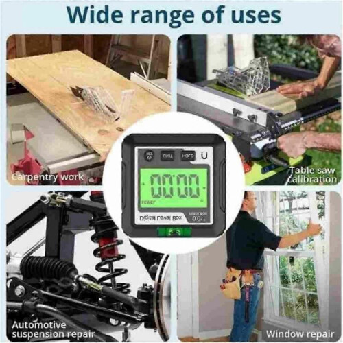 (B) Sakerplus Magnetic Digital Inclinometer, High-precision Angle Ruler 2