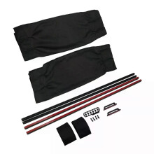 Lot de 2 pare-soleil latéraux de voiture, protection de fenêtre, rideau de voiture avec rail de montage,