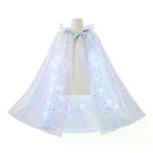 Prinsessmantel med LED-ljus Halloweenmantel Mantel med huva Halloweenkostym Mantel med lysande mantel