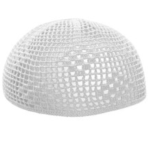 Hiyab de punto para oración, turbante indio para adultos, de algodón transpirable, redondo, estilo kufi,