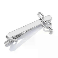 Fashion Men Tie Clip Treble Clef Piano Score Tie Clip Musical Note Tie Clip Cufflinks Business Tie Clip