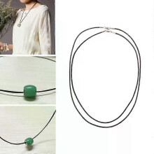 1 st svart lädersnöre vaxrepkedja halsband hänge för DIY handgjorda hummerlås strängsnöre smycken