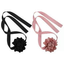 Snyggt Rose Blossom Halsband Simulering Blomma Band Halskedja Kvinnor Nyckelbenskedja Iögonfallande