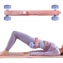 (Pink) Hip Thrust Belt, Booty Belt for Hip Thrust Use with Dumbbells Kettlebells Plates, Non-Slip Hip Thrust Belt Pad