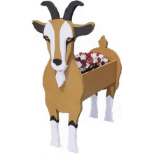 (B) Cute Garden Flower Pot Cow Dog Planter, Cow Corgi Pomeranian Goat Garden Pots, PVC Flower Planter Garden Home Dcor