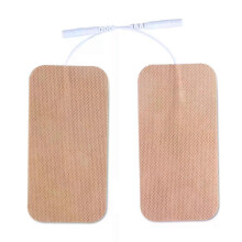10 paires d'électrodes TENS 5 x 10 cm avec trou de 20 mm pour appareils TENS/EMS